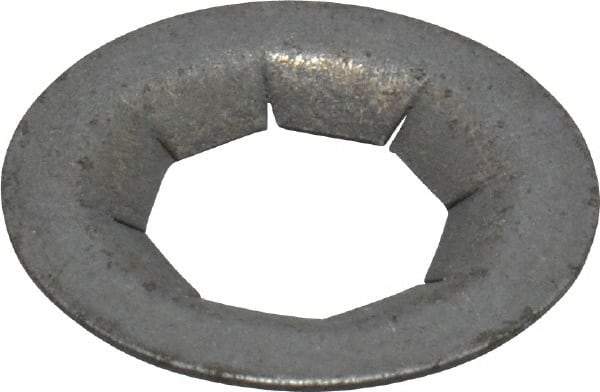 Value Collection - 5/8" OD, Spring Steel Push Nut - Zinc-Plated, 5/16" Shaft Diam - Exact Tool & Supply