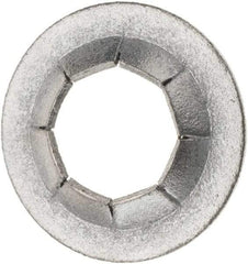 Value Collection - 3/4" OD, Spring Steel Push Nut - Zinc-Plated, 3/8" Shaft Diam - Exact Tool & Supply