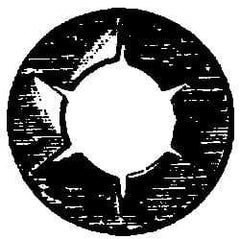 Au-Ve-Co Products - M6.3x1.00 Screw, 13mm OD, Spring Steel Push Nut - Zinc-Plated - Exact Tool & Supply