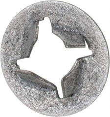 Au-Ve-Co Products - M5x0.80 Screw, 11mm OD, Spring Steel Push Nut - Zinc-Plated - Exact Tool & Supply