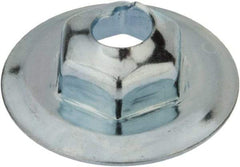 Value Collection - #12-24, 3/4" OD, 3/8" Width Across Flats Washer Lock Nut - Zinc-Plated Spring Steel, For Use with Threaded Fasteners - Exact Tool & Supply