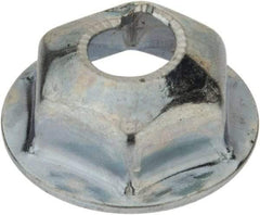 Au-Ve-Co Products - 1/4-20, 19/32" OD, 7/16" Width Across Flats Washer Lock Nut - Zinc-Plated Spring Steel, For Use with Threaded Fasteners - Exact Tool & Supply