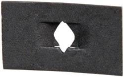 Value Collection - #8 to 32 Screw Size, 1/2" Long x 7/8" Wide, Rectangular Speed Nut - Spring Steel, Black Phosphate Finish, For Threaded Fasteners - Exact Tool & Supply
