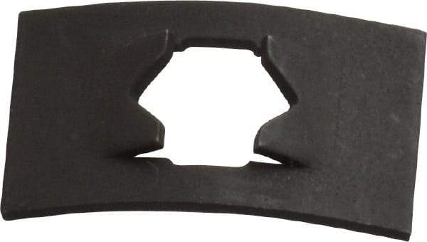 Value Collection - 3/8" Long x 5/8" Wide, Rectangular Speed Nut - 3/16" Hole Diam, Spring Steel, Black Phosphate Finish, For Nonthreaded Fasteners - Exact Tool & Supply