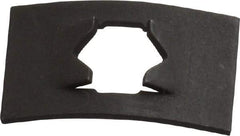 Value Collection - 3/8" Long x 5/8" Wide, Rectangular Speed Nut - 3/16" Hole Diam, Spring Steel, Black Phosphate Finish, For Nonthreaded Fasteners - Exact Tool & Supply