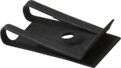 Au-Ve-Co Products - #8 Screw, 0.025 to 0.15" Thick, Spring Steel Standard U Nut - 5/8" Center Edge, Black Phosphate Finish - Exact Tool & Supply