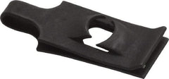 Value Collection - #10-24 Screw, 0.045 to 1/16" Thick, Spring Steel Standard U Nut - 9/16" Center Edge, Black Phosphate Finish - Exact Tool & Supply