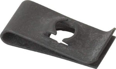 Au-Ve-Co Products - 1/4-20 Screw, 0.064 to 1/8" Thick, Spring Steel Standard U Nut - 9/16" Center Edge, Black Phosphate Finish - Exact Tool & Supply