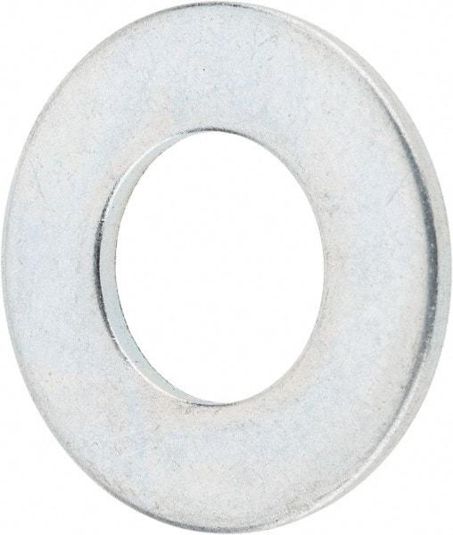 Value Collection - 3/8" Screw, Steel SAE Flat Washer - 13/32" ID x 13/16" OD, 1/16" Thick, Zinc-Plated Finish - Exact Tool & Supply