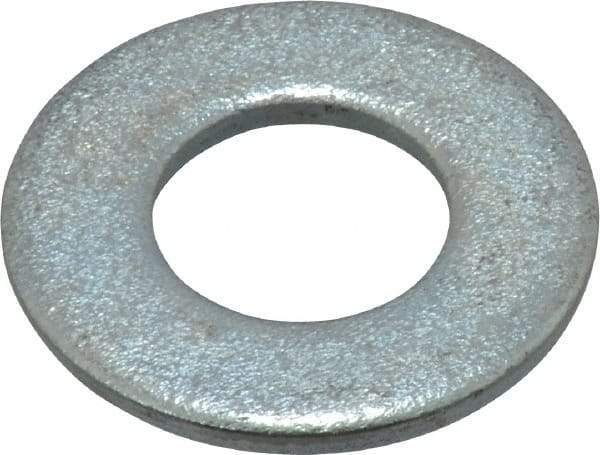 Value Collection - 1/2" Screw, Steel SAE Flat Washer - 17/32" ID x 1-1/16" OD, 3/32" Thick, Zinc-Plated Finish - Exact Tool & Supply