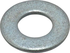Value Collection - 1/2" Screw, Steel SAE Flat Washer - 17/32" ID x 1-1/16" OD, 3/32" Thick, Zinc-Plated Finish - Exact Tool & Supply