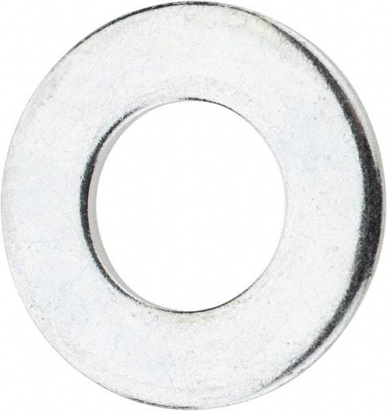 Value Collection - 9/16" Screw, Steel SAE Flat Washer - 19/32" ID x 1-3/16" OD, 3/32" Thick, Zinc-Plated Finish - Exact Tool & Supply