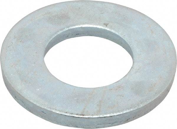 Value Collection - 5/8" Screw, Steel SAE Flat Washer - 21/32" ID x 1-5/16" OD, 3/32" Thick, Zinc-Plated Finish - Exact Tool & Supply
