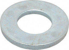 Value Collection - 5/8" Screw, Steel SAE Flat Washer - 21/32" ID x 1-5/16" OD, 3/32" Thick, Zinc-Plated Finish - Exact Tool & Supply
