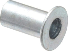 Value Collection - #8-32, 0.01 to 0.08" Grip, #2, Steel Standard Rivet Nut - Flat Head - Exact Tool & Supply