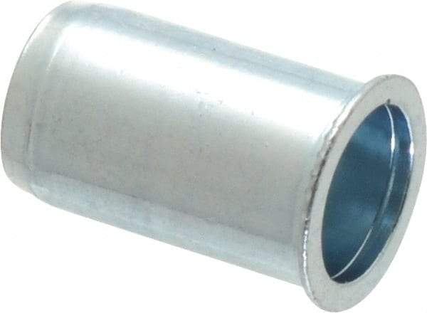 Value Collection - #10-32, 0.01 to 0.08" Grip, Steel Standard Rivet Nut - Drill Size Letter F, Expander Head - Exact Tool & Supply