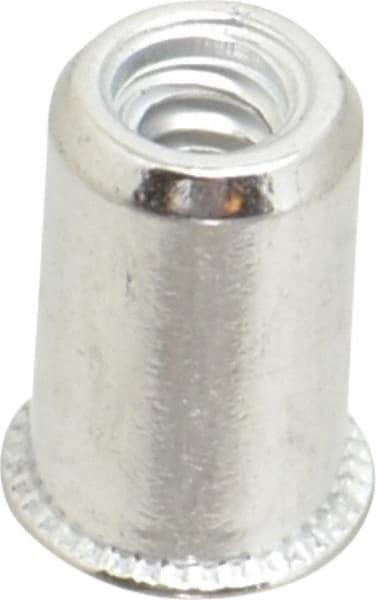 Value Collection - #6-32, 0.01 to 0.08" Grip, #12, Aluminum Standard Rivet Nut - Expander Head - Exact Tool & Supply
