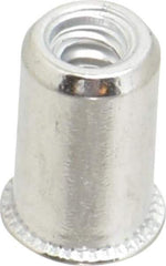 Value Collection - #6-32, 0.01 to 0.08" Grip, #12, Aluminum Standard Rivet Nut - Expander Head - Exact Tool & Supply