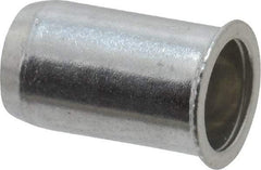 Value Collection - #10-24, 0.01 to 0.08" Grip, Aluminum Standard Rivet Nut - Drill Size Letter F, Expander Head - Exact Tool & Supply