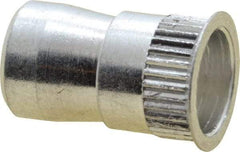 Marson - #6-32, 3/8" OAL, Thread-Sert Threaded Insert - 0.221" Hole Diam, 1/4" Head Diam, Aluminum - Exact Tool & Supply