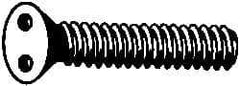 Made in USA - #10-32 UNF, 1" OAL Spanner Drive Machine Screw - Flat Head, Grade 18-8 Stainless Steel, Uncoated, Without Washer - Exact Tool & Supply