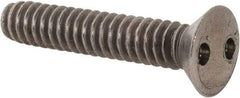 Made in USA - #10-24 UNC, 1" OAL Spanner Drive Machine Screw - Flat Head, Grade 18-8 Stainless Steel, Uncoated, Without Washer - Exact Tool & Supply