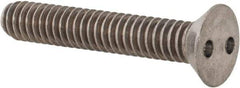 Made in USA - 1/4-20 UNC, 1-1/2" OAL Spanner Drive Machine Screw - Flat Head, Grade 18-8 Stainless Steel, Uncoated, Without Washer - Exact Tool & Supply