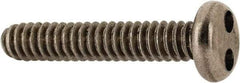 Made in USA - #6-32 UNC, 3/4" OAL Spanner Drive Machine Screw - Pan Head, Grade 18-8 Stainless Steel, Uncoated, Without Washer - Exact Tool & Supply