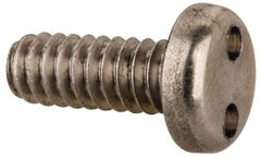 Made in USA - #10-24 UNC, 1/2" OAL Spanner Drive Machine Screw - Pan Head, Grade 18-8 Stainless Steel, Uncoated, Without Washer - Exact Tool & Supply