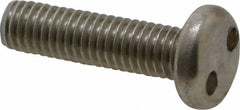 Made in USA - #10-32 UNF, 3/4" OAL Spanner Drive Machine Screw - Pan Head, Grade 18-8 Stainless Steel, Uncoated, Without Washer - Exact Tool & Supply