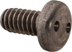 Made in USA - 1/4-20 UNC, 1/2" OAL Spanner Drive Machine Screw - Pan Head, Grade 18-8 Stainless Steel, Uncoated, Without Washer - Exact Tool & Supply