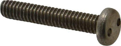 Made in USA - 1/4-20 UNC, 1-1/2" OAL Spanner Drive Machine Screw - Pan Head, Grade 18-8 Stainless Steel, Uncoated, Without Washer - Exact Tool & Supply