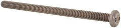Made in USA - 1/4-20 UNC, 4" OAL Spanner Drive Machine Screw - Pan Head, Grade 18-8 Stainless Steel, Uncoated, Without Washer - Exact Tool & Supply