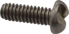Made in USA - 1/4-20 UNC, 3/4" Length Under Head One Way Drive Machine Screw - Round Head, Grade 18-8 Stainless Steel, Uncoated, Without Washer - Exact Tool & Supply