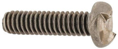 Made in USA - 1/4-20 UNC, 1" Length Under Head One Way Drive Machine Screw - Round Head, Grade 18-8 Stainless Steel, Uncoated, Without Washer - Exact Tool & Supply