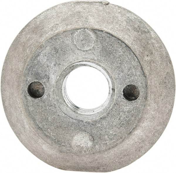 Made in USA - 5/16-18, Alloy Steel, Zinc Plated, Right Hand Spherical Fixture Nut - 1/4" High - Exact Tool & Supply