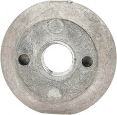 Made in USA - 5/16-18, Alloy Steel, Zinc Plated, Right Hand Spherical Fixture Nut - 1/4" High - Exact Tool & Supply