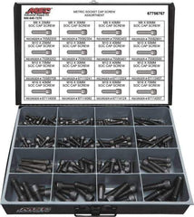 Value Collection - 168 Piece Alloy Steel Socket Head Cap Screws - M8 to M16 Thread - Exact Tool & Supply
