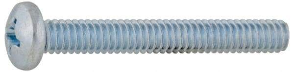 Value Collection - 1/4-20 UNC, 2" Length Under Head Phillips Drive Machine Screw - Pan Head, Grade 2 Steel, Without Washer - Exact Tool & Supply