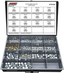 Value Collection - 1/4-20 to 5/8-18 Thread, 435 Piece Steel Nut Assortment - Grade 2 - Exact Tool & Supply