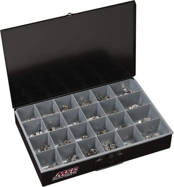 Value Collection - M3x0.50 to M16x2 Thread, 1,680 Piece Stainless Steel Nut & Washer Assortment - Grade 18-8 - Exact Tool & Supply