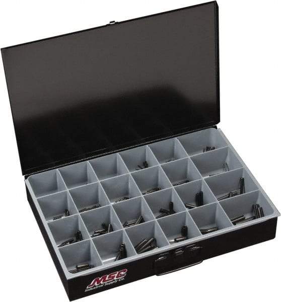 Value Collection - 755 Piece, 1/16 to 3/8" Pin Diam, Spring Pin Assortment - 1/2 to 2" Long, Grade 2 Steel - Exact Tool & Supply