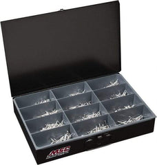 Value Collection - 1,000 Piece, 1/8 to 3/16" Hole Diam, Dome Head, Aluminum Blind Rivet Assortment - 1/8 to 5/8" Length, Aluminum Mandrel - Exact Tool & Supply