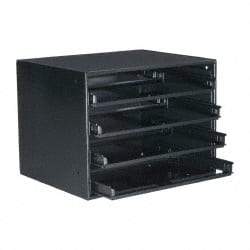 Durham - Small Parts Slide Rack Cabinet - 15-3/4" Deep x 15" Wide x 20" High - Exact Tool & Supply