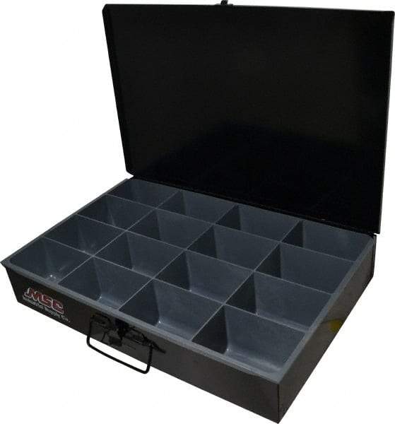 Durham - 1 Drawer, 16 Compartment, Small Parts Assortment Storage Drawer - 12" Deep x 18-1/2" Wide - Exact Tool & Supply
