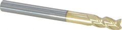 ProMax - 3/16", 3/8" LOC, 3/16" Shank Diam, 2" OAL, 3 Flute, Solid Carbide Square End Mill - Single End, ZrN Finish, Spiral Flute, 40° Helix, Right Hand Cut, Right Hand Flute, Series 109 - Exact Tool & Supply