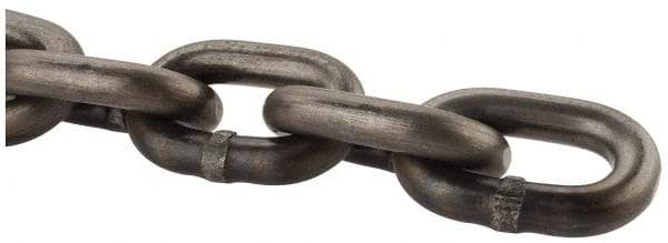 Peerless Chain - 1/2" Welded High Test Chain - 9,200 Lb Capacity, Grade 43, Carbon Steel, Standard Finish - Exact Tool & Supply