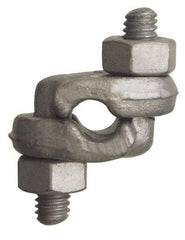 CM - 3/4" Wire Rope Double Saddle Clip - Forged Steel, Galvanized - Exact Tool & Supply