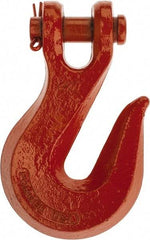 CM - 5/8 Inch Chain Diameter, Grade 80 Clevis Hook - 18,100 Lbs. Load Capacity, 3/04 Inch Inside Diameter, 3/4 Inch Pin Diameter, 3/4 Inch Hook Throat, 4-5/16 Inch Hook Width - Exact Tool & Supply