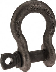CM - 5/8 Inch Nominal Chain Size, 5 Ton Alloy Steel Screw Pin Anchor Shackle - Exact Tool & Supply